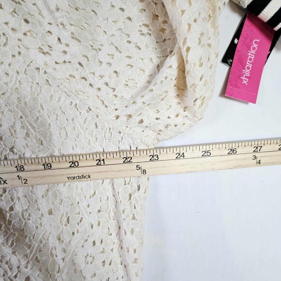 Xhilaration Ivory Lace Bomber Jacket XXL Junior Concrete Garden Collection - Picture 5 of 8